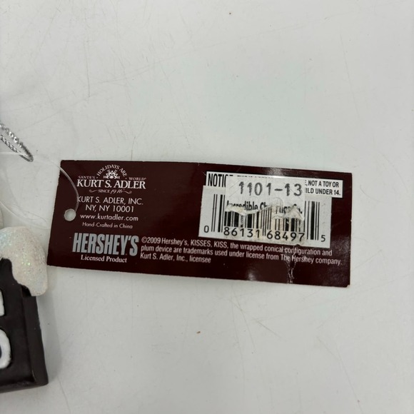 Hershey's Kurt Adler 2009 Ornament Snowmen Hat Scarf Christmas Holiday With Tag - Picture 3 of 7